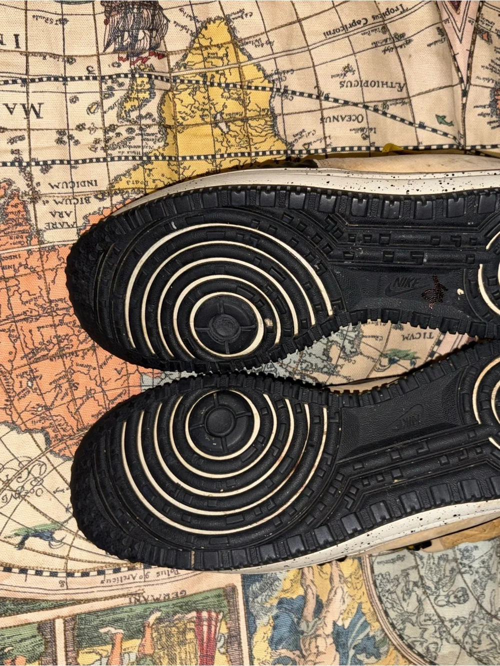 Men's Black and Tan High-Top Sneakers with Yellow Accents